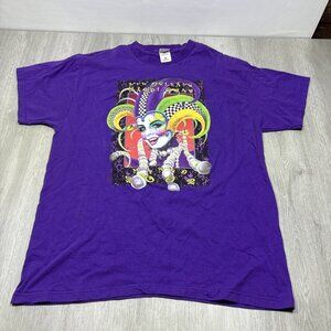 XL Vintage 2002 New Orleans Saints Mardi Gras Graphic T-Shirt Purple Mambo